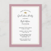 Mauve and Gold 3 Photo Graduparty Invitation Aankondigingskaart (Voorkant)