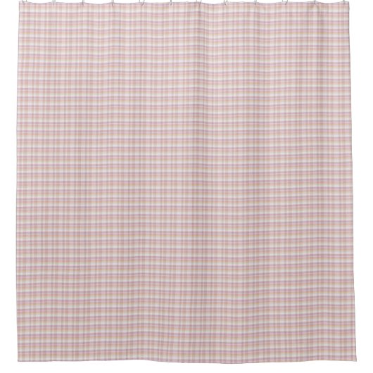 Mauve and Gold Pastel Check Curtain Douchegordijn (Voorkant)