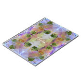 Mauve and Green Leaves Pattern Notitieboek (Linkerzijde)