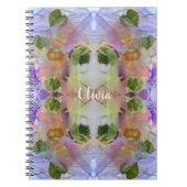 Mauve and Green Leaves Pattern Notitieboek (Voorkant)