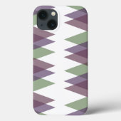 Mauve and green triangles Hoesje-Mate iPhone case (Achterkant)