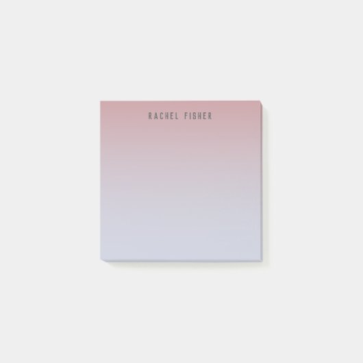Mauve and Light Blue Sunset Ombre, op maat gemaakt Post-it® Notes (Voorkant)