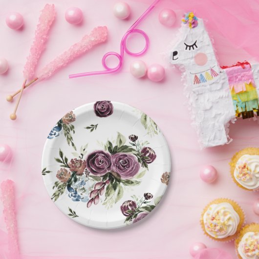 Mauve and Olive  Florence Borden Papieren Bordje (Feest)