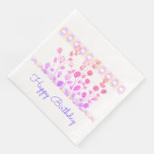 Mauve and Pink Flowered Paper Dinner Napkins Servet (Hoek)
