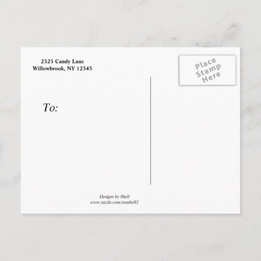 Mauve and White Blossom Save the Date Aankondigingskaart (Achterkant)