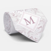 Mauve and White Marble kijk met Diamond Monogram Stropdas (Opgerold)