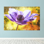 Mauve annemonventilator Acrylverf Canvas Afdruk (Insitu (Houten vloer))