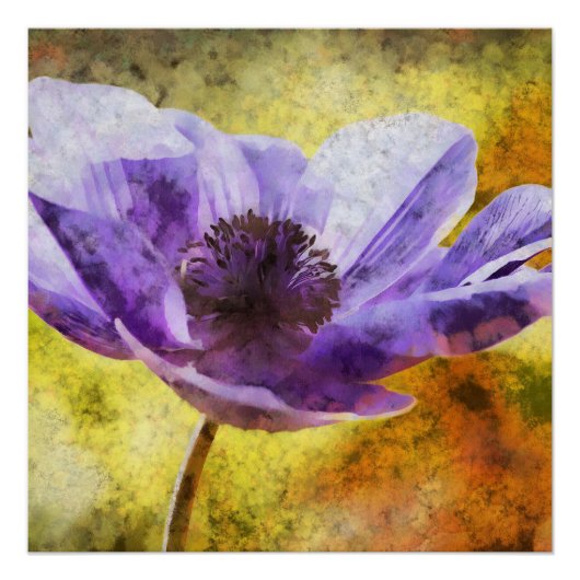 Mauve annemonventilator Acrylverf Perfect Poster (Voorkant)