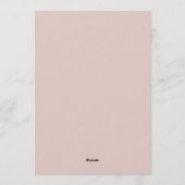 Mauve Aquarel Anemoon Bruiloft Kaart (Achterkant)