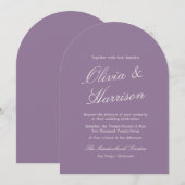 Mauve Arch Garden Wedding Invitation Kaart (Voorkant / Achterkant)