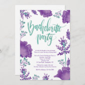 Mauve Bachelorette Party Invitation Kaart (Voorkant / Achterkant)