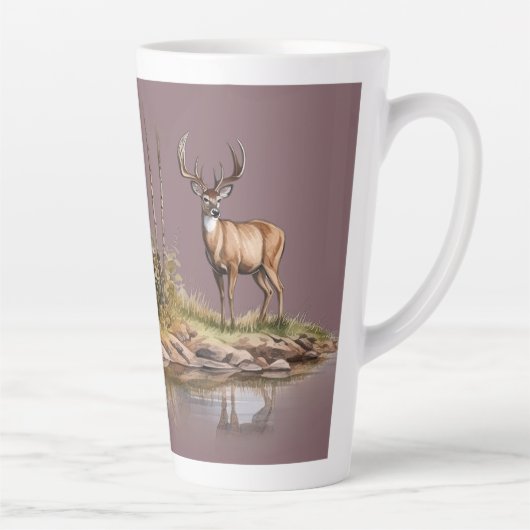 Mauve background Deer Scene (matches with journal) Latte Mok (Rechts)