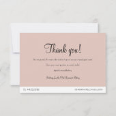 Mauve Bakkerij Cake Care Instructie Kaart Notitiekaartje (Achterkant)