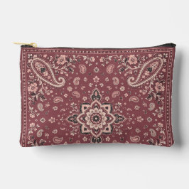 Mauve Bandana Paisley Kleine Ritssluiting Zak Etui