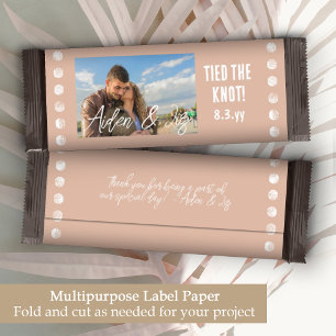 Mauve Beige Bruiloft Foto Snoep Bar Wrapper