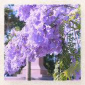 Mauve Bell Tree Glass Onderzetter (Voorkant)