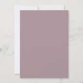 Mauve Bessembloesem Bruiloft Kaart (Achterkant)