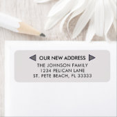 Mauve Bewegende aankondiging Nieuw adres Etiket (Insitu)