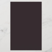 Mauve Bladerige Droom Bruiloftsmenu Flyer (Achterkant)