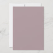 Mauve Bladkrans Bruiloft Kaart (Achterkant)