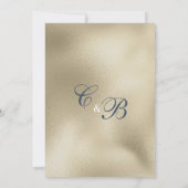 Mauve blauw goud glitter druppels luxe Dank u Kaart (Achterkant)