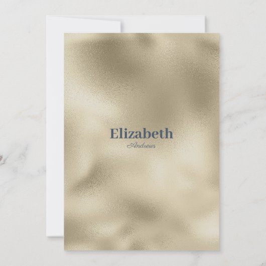 Mauve blauw goud glitter druppelt luxe Vrijgezelle Kaart (Achterkant)