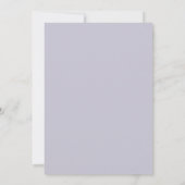 Mauve Blauwe Bloem Bruiloft Kaart (Achterkant)