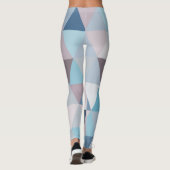 Mauve blauwe driehoeken A Leggings (Achterkant)