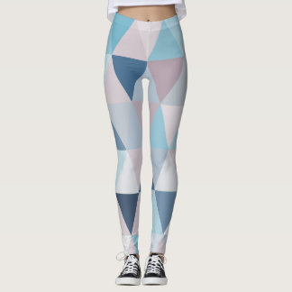 Mauve blauwe driehoeken A Leggings