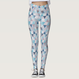 Mauve Blauwe Driehoeken C Leggings