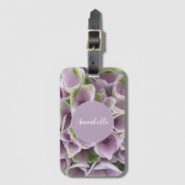 Mauve & Bleke groene hortensia Bagagelabel