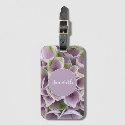 Mauve & Bleke groene hortensia Bagagelabel (Voorkant (verticaal))