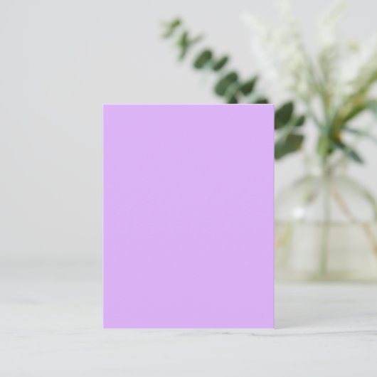 Mauve, bleke violethexacode e0b0ff briefkaart (Staand voorkant)