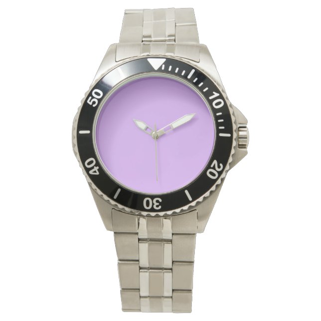 Mauve, bleke violethexacode e0b0ff horloge (Voorkant)