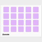 Mauve, bleke violethexacode e0b0ff vierkante sticker (Vel)