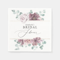 Mauve bloemen baby / bruiloftsborrel
