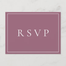 Mauve Bloemen Bruiloft RSVP Nummerverzoek