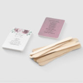 Mauve bloemenbruiloft handwaaier (Niet-gemonteerd)