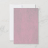 Mauve Bloemenbruiloft RSVP Kaartje (Achterkant)