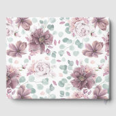 Mauve bloemenelegante bruiloft gastenboek (Achterkant)