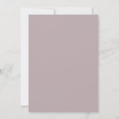 Mauve Bloemige Bruiloft Kaart (Achterkant)
