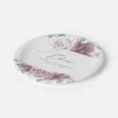 Mauve Bloemige Elegante Botanische Papieren Bordje (Gekanteld)