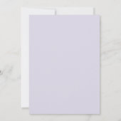 Mauve Bloemige Ovale Krans Bruiloft Kaart (Achterkant)