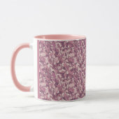 Mauve Bloemmotief Roze Combo Mok (Links)