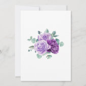 Mauve Blooms Eucalyptus Botanical Wedding Kaart (Achterkant)