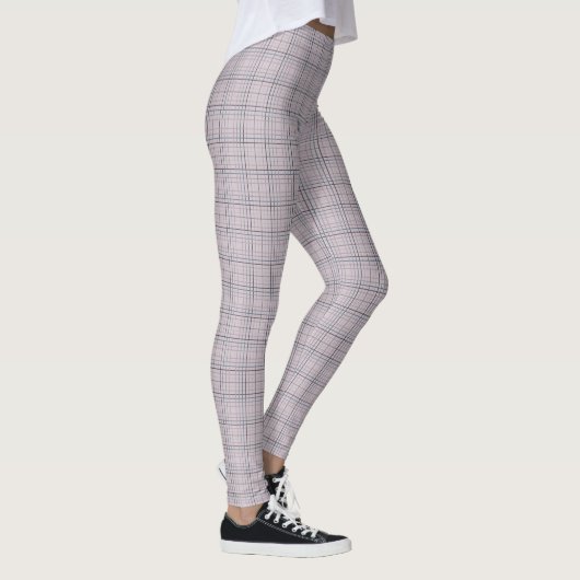 Mauve Blue Grid-controles I Leggings (Rechts)