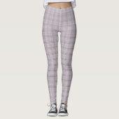 Mauve Blue Grid-controles I Leggings (Voorkant)