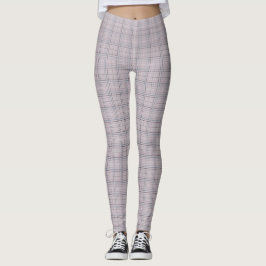 Mauve Blue Grid-controles I Leggings