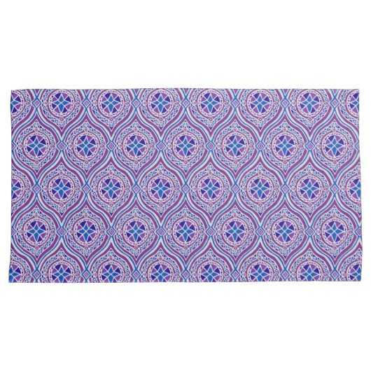 Mauve, Blue, White Traditional Ogee Pattern Kussensloop (Voorkant-Rechts)