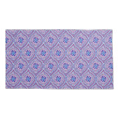 Mauve, Blue, White Traditional Ogee Pattern Kussensloop (Achterkant-Links)